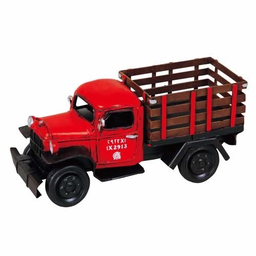 ブリキのおもちゃ車 レトロトラック(コンテナカー) iX2913／レッド(S
