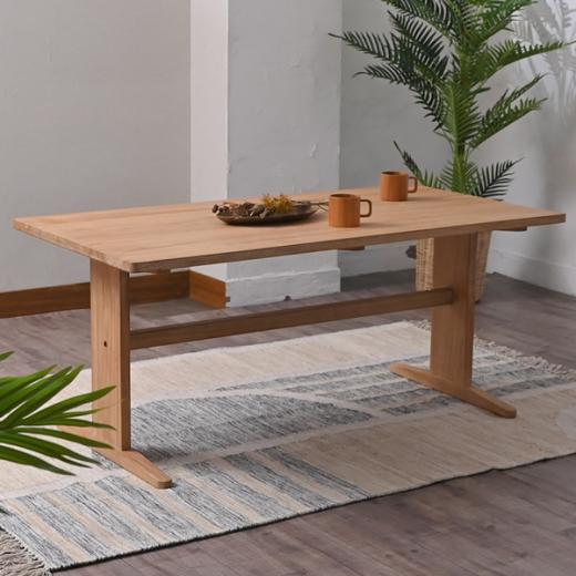 【送料無料】チーク無垢材 ダイニングローテーブル／ 140cm【メーカー直送品】