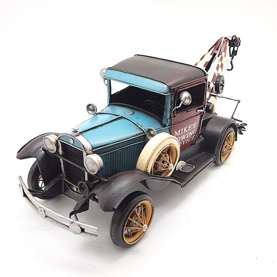 ブリキのおもちゃ車 クラシックカー レッカー車／MIKE'STOWINGSERVICE(Lサイズ)