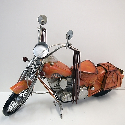 【送料無料】ブリキのおもちゃバイク インディアン(Indian)カスタムオートバイ／ウエスタン(LL特大サイズ)【メーカー直送品】