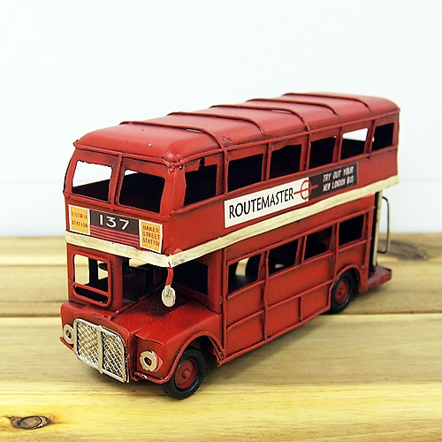 ブリキのおもちゃ車 RM型二階建てロンドンバス AECルートマスター(Sサイズ)