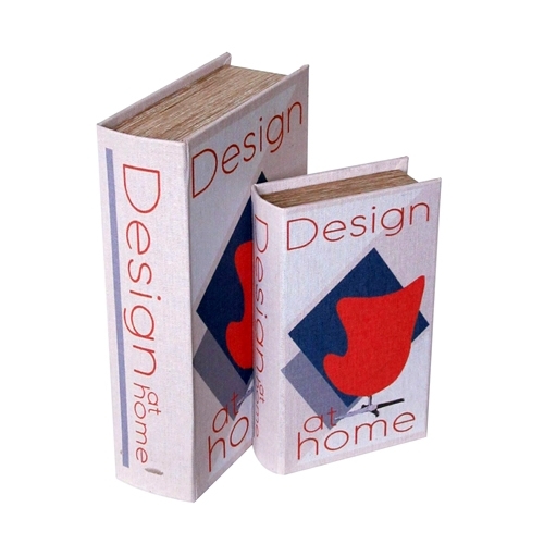 BOOK BOX ブックボックス 2個セット(本型箱) (LL・Lサイズ)／Design at home
