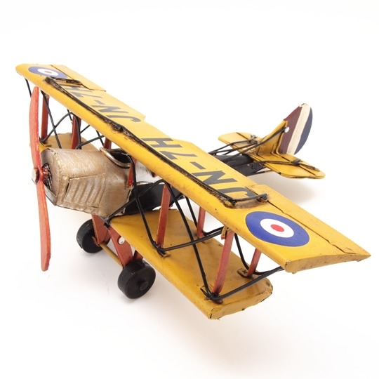 ブリキのおもちゃ飛行機 イギリス戦闘機JN-7H(複葉)(Sサイズ)