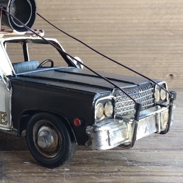 ブリキのおもちゃ車 ポリスカー70's(パトカー)(Mサイズ)【取り寄せ品／納期1週間前後】