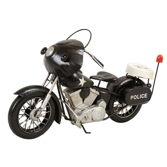 ブリキのおもちゃバイク アメリカンポリスオートバイ Mサイズ 大人のインテリア雑貨 通販