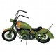 ブリキのおもちゃバイク ハーレーバビッドソンモデル アメリカンオートバイ／グリーン(Lサイズ)