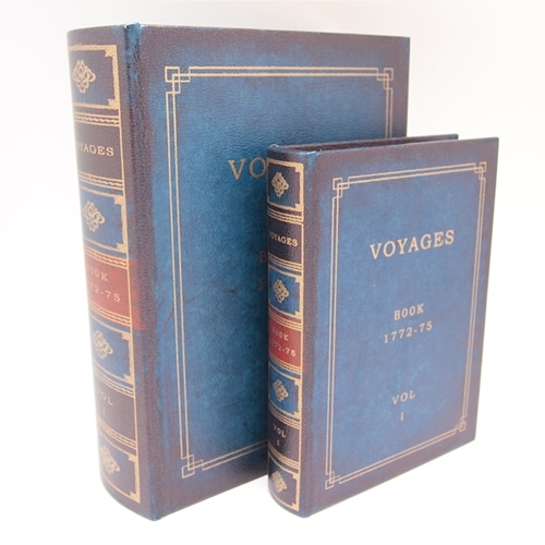 BOOK BOX ブックボックス (本型箱)2個セット【単品販売可】 (LL・Mサイズ)／Voyages