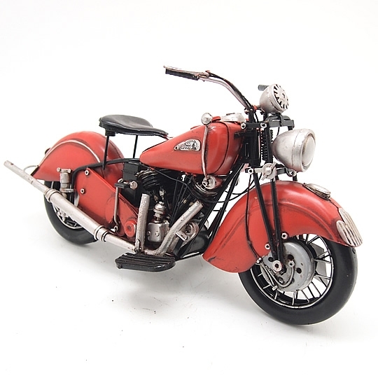 ブリキのおもちゃバイク インディアン(Indian)スカウトモデルヴィンテージオートバイ(Mサイズ)