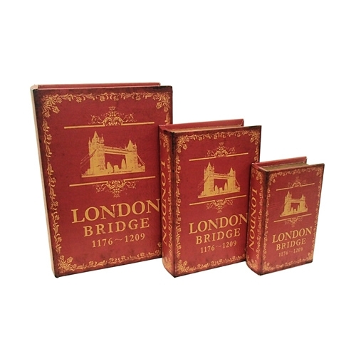 BOOK BOX ブックボックス 3個セット(本型箱)(特大LL・L・Mサイズ)／LONDON BRIDGE【取り寄せ品／納期1週間前後】