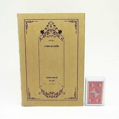 BOOK BOX ブックボックス(本型箱) (LLサイズ スリム型)／～La Dame aux camelias～／ベージュ【取り寄せ品／納期1週間前後】