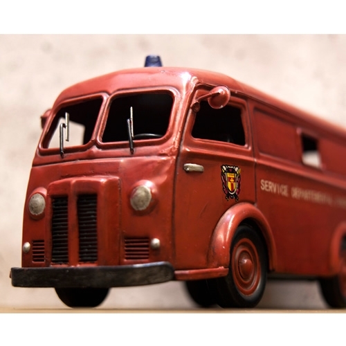 ブリキのおもちゃ車 ワンボックス消防車 消防支援車Ⅳ型(Mサイズ 