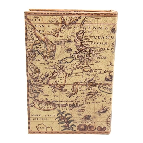 BOOK BOX ブックボックス(本型箱) (Mサイズ)／Europe map【取り寄せ品／納期1週間前後】