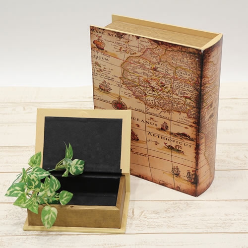 BOOK BOX ブックボックス 3個セット(本型箱)(特大LL・L・Mサイズ)／ANCIENT NAUTICAL CHARTS【取り寄せ品／納期1週間前後】